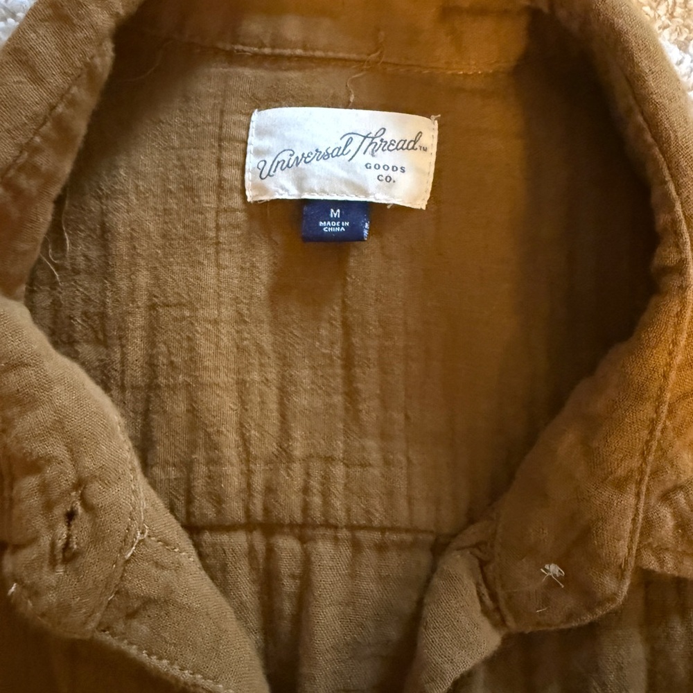 Universal Thread Tan Button-Up Shirt - Picture 3 of 3